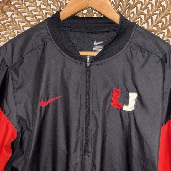 Nike University of Utah black and red windbreaker 1/4 zip size large - Picture 4 of 6